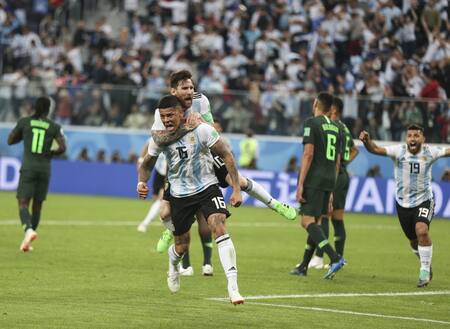 Marcos Rojo y Lionel Messi en la Selección Argentina. Foto: NA/Alfredo Nemesio