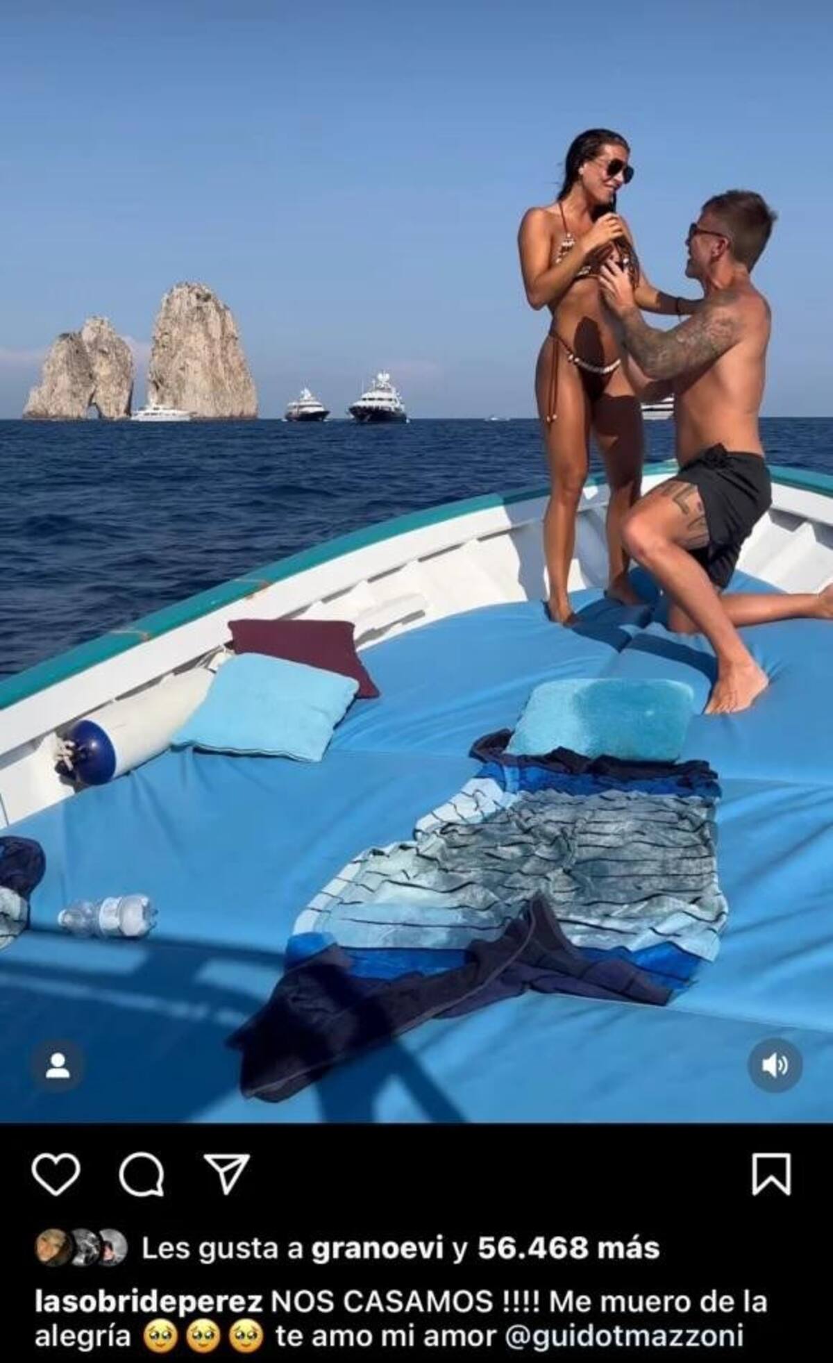Sol Pérez se casa: la romántica propuesta de su novio Guido Mazzoni en Europa