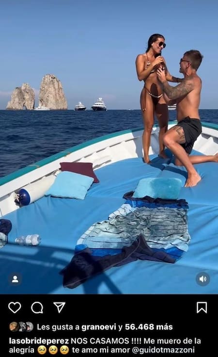 Sol Pérez se casa: la romántica propuesta de su novio Guido Mazzoni en Europa