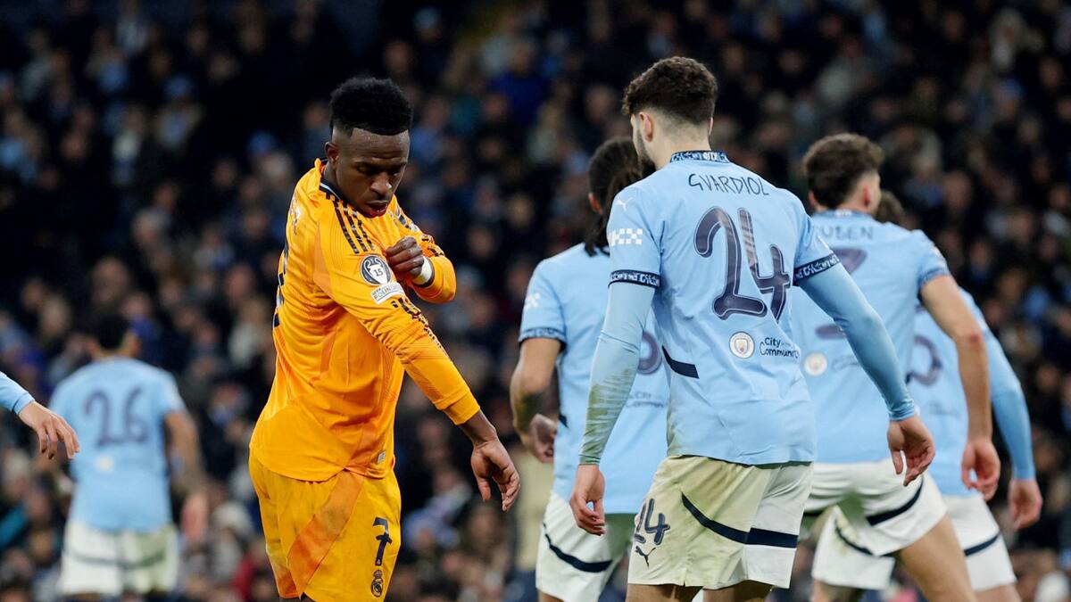 Vinícius Jr; Manchester City vs Real Madrid. Foto: Reuters/Phil Noble