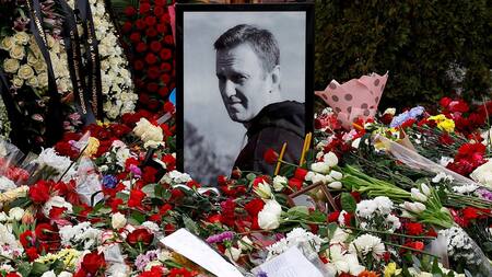 El recuerdo a Alexéi Navalny. Foto: Reuters.