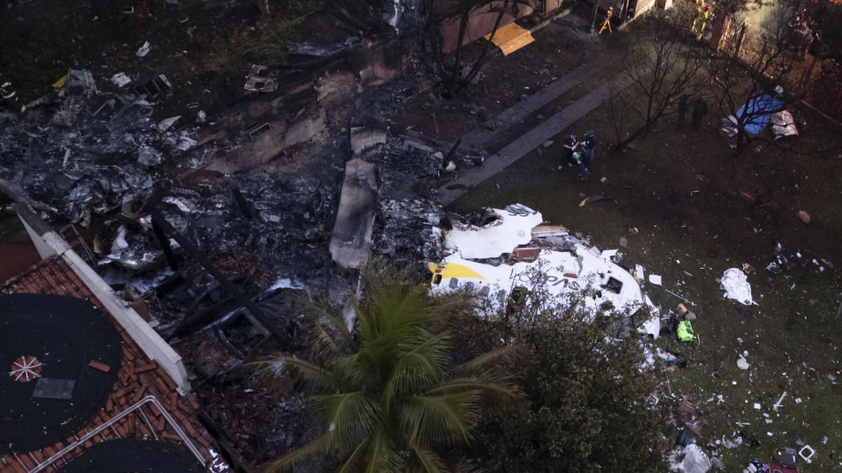 Trágico accidente aéreo en Brasil. Foto: EFE