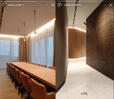 El lujoso departamento de Wanda Nara en Milán. Foto: Instagram