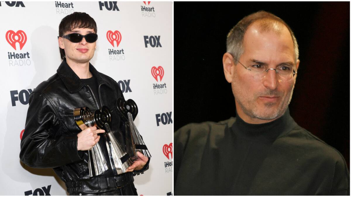 Peso Pluma y Steve Jobs. Fotos: EFE - NA.