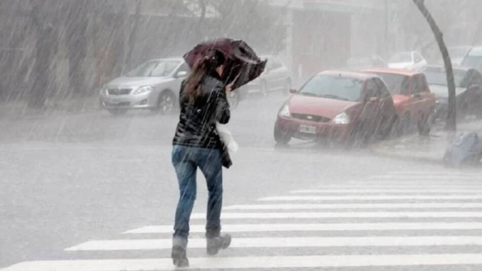 Lluvias en Buenos Aires. Foto: NA.