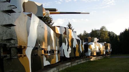 El tren blindado "Hurban", empleado en la Insurrección nacional eslovaca.