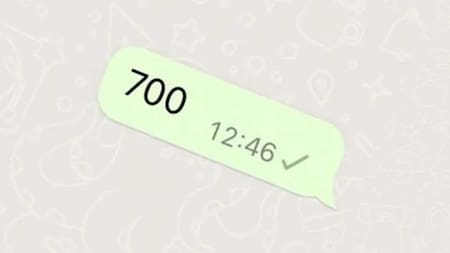 700 en WhatsApp. Foto: Captura de pantalla.