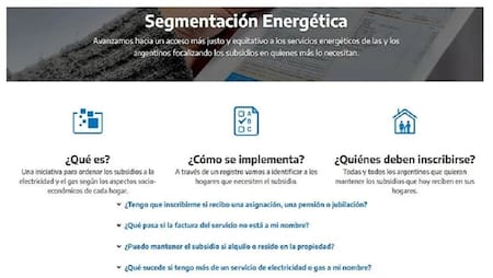 Subsidios de luz y gas, NA