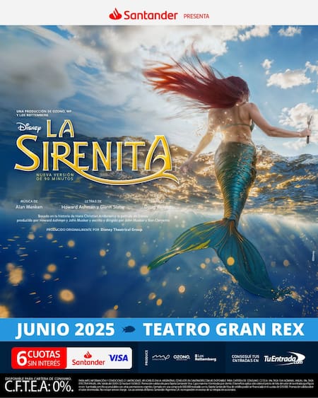La Sirenita, nueva obra de teatro infantil en el Gran Rex. Foto INSTAGRAM @lasirenitaelshow