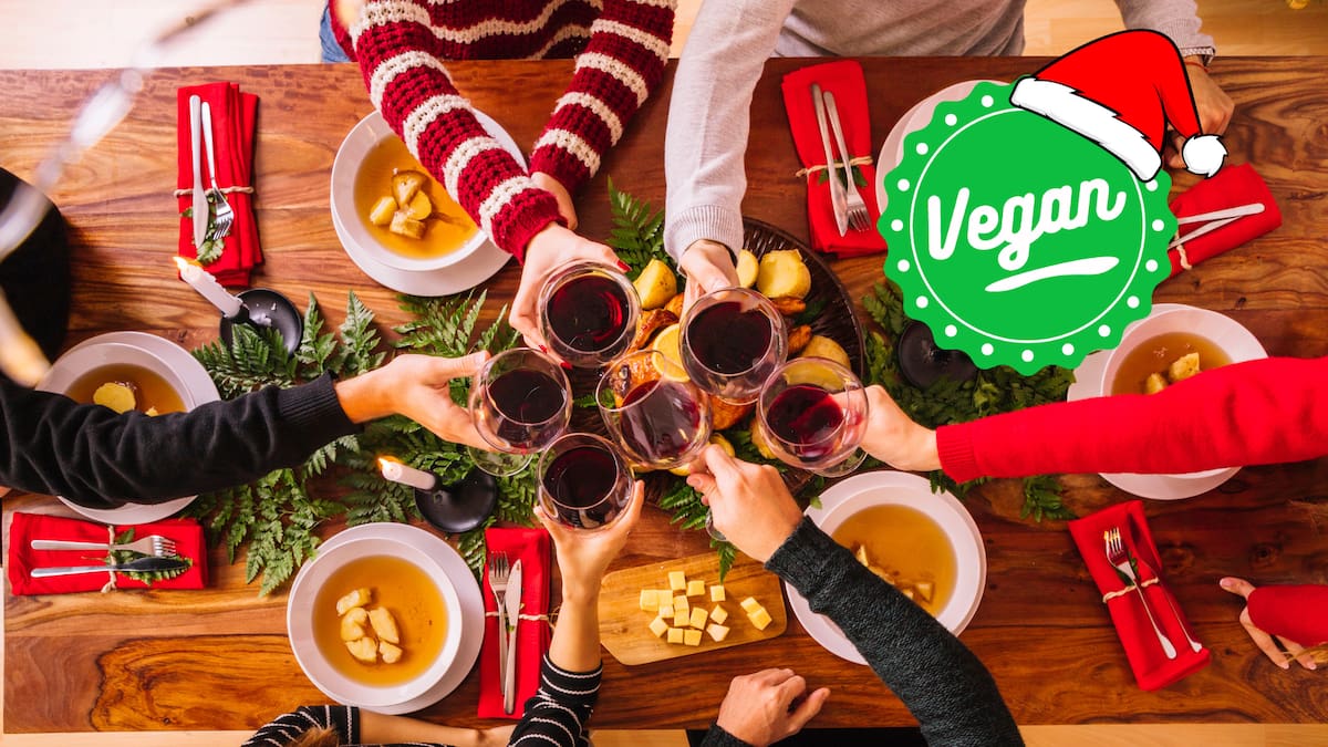 Menú navideño vegano y vegetariano.