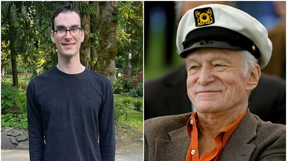 Marston y Hugh Hefner. Fotos: Instagram/marston101 - Reuters.