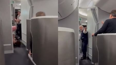 Tensión en un avión de American Airlines.