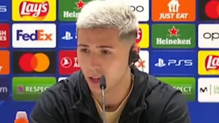 Enzo Fernández en conferencia. Foto: captura.