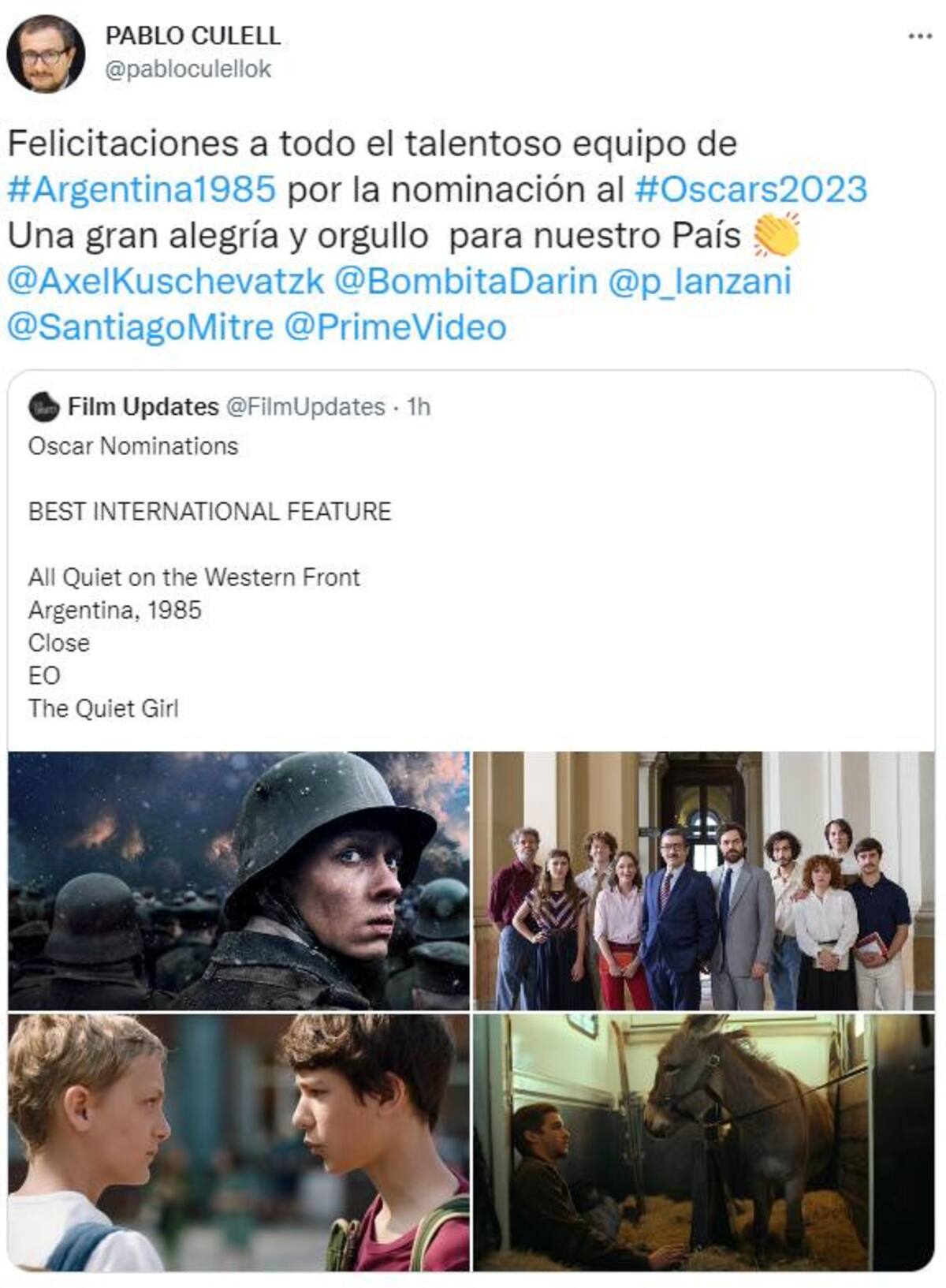 Las felicitaciones de los famosos. Foto: Twitter.