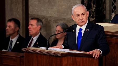 Benjamin Netanyahu en Washington, EEUU. Foto: Reuters.
