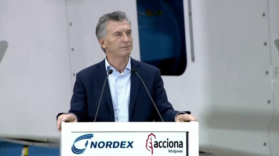 Macri inauguró planta de aerogeneradores en Córdoba