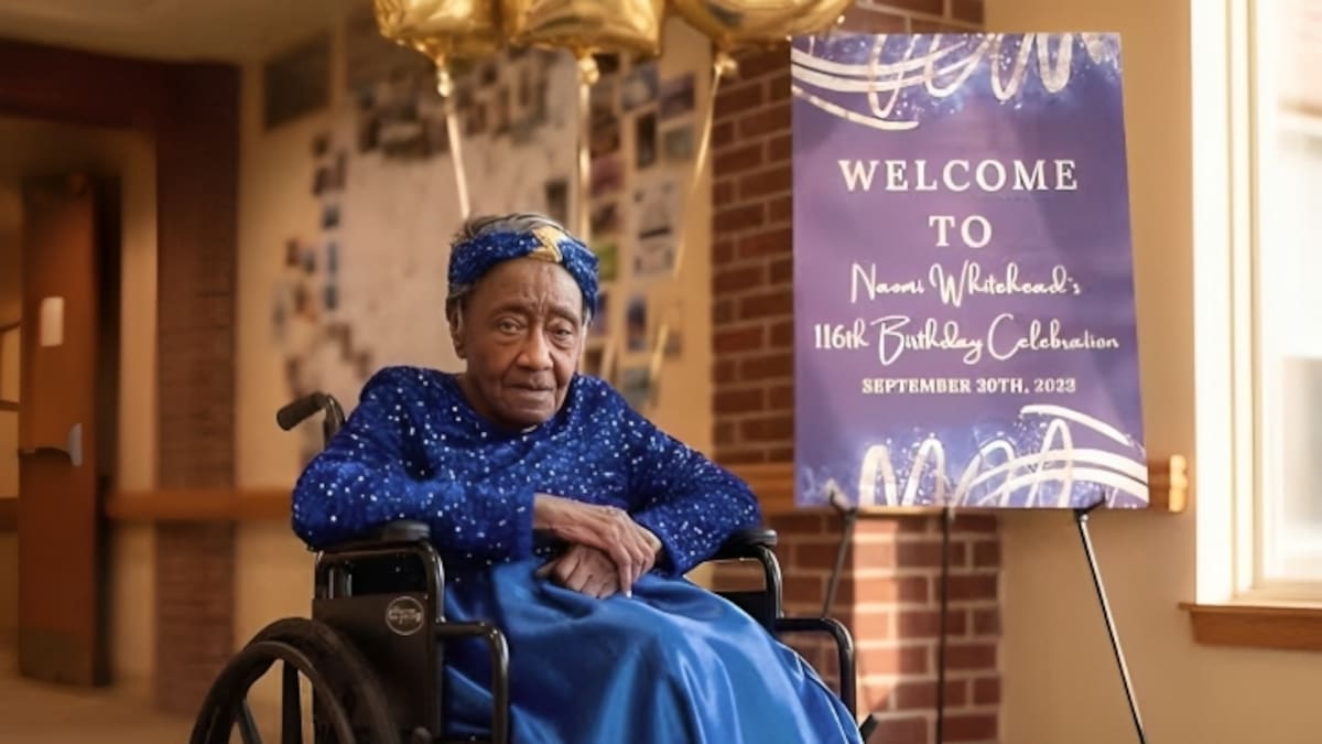Naomi Whitehead cumplió 116 años y celebró rodeada de cuatro generaciones de su familia.