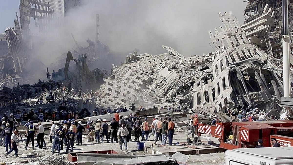 Atentado del 11 de septiembre del 2001 en las Torres Gemelas. Foto: EFE.