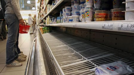 Desabastecimiento, productos faltantes, góndolas vacías, NA