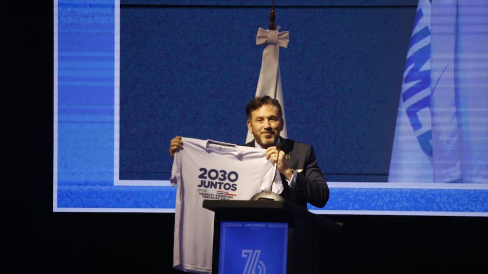 Alejandro Domínguez, presidente de la Conmebol. Foto: Twitter @CONMEBOL.