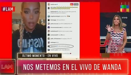 El vivo de Wanda. Foto: América TV.