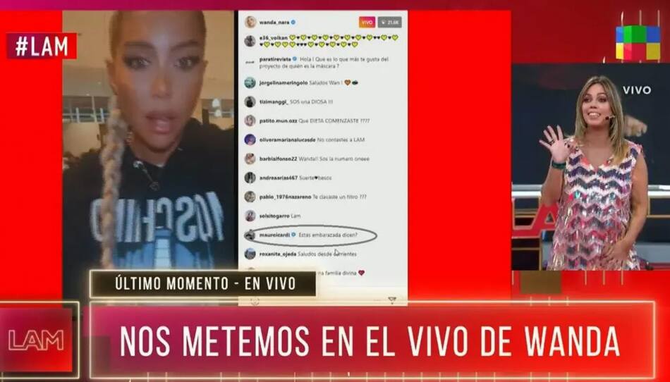 El vivo de Wanda. Foto: América TV.