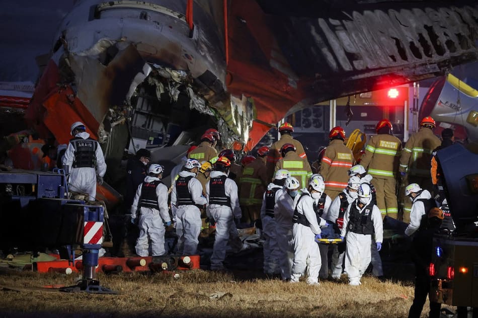 Accidente aéreo en Corea del Sur. Foto: Reuters.