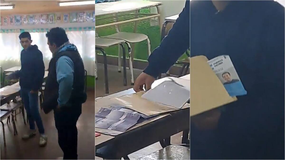 Fiscal de La Libertad Avanza detenido por el robo de boletas de Fuerza Patria en Malvinas Argentinas.