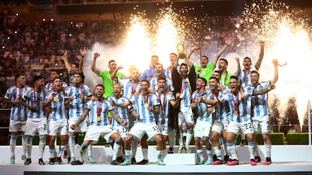 El festejo de la Selección Argentina en Qatar 2022. Foto: Reuters.