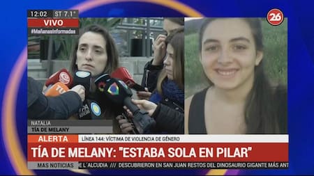 Tía de Melany tras aparición de la joven (Canal 26)