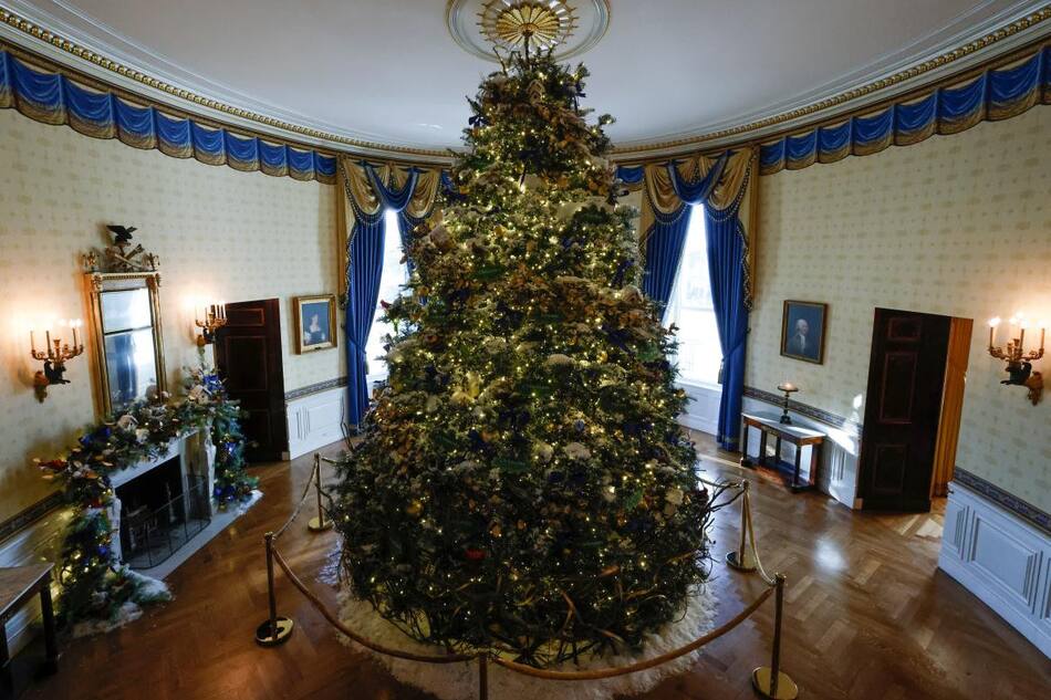 Decoración de la Casa Blanca por Navidad. REUTERS
