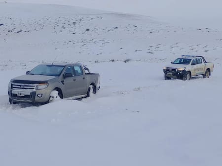Encontraron muerto a un hombre en la nieve en Santa Cruz. Foto: gentileza Ahora Calafate