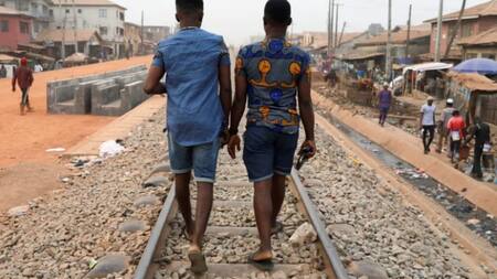 Jóvenes homosexuales en Nigeria. Foto: REUTERS.