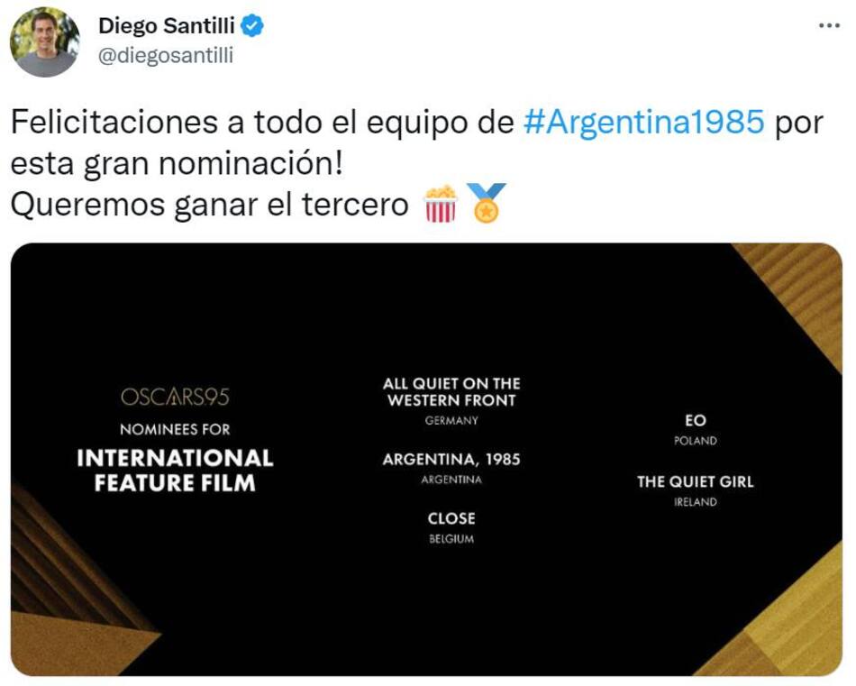 Las felicitaciones de los famosos. Foto: Twitter.