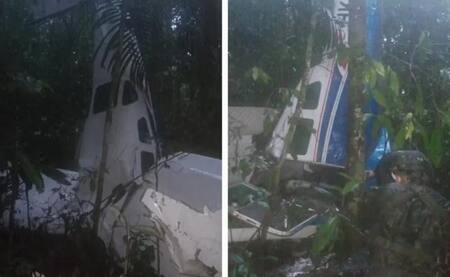 Accidente aéreo de una avioneta en Colombia. Foto: Aerocivil.
