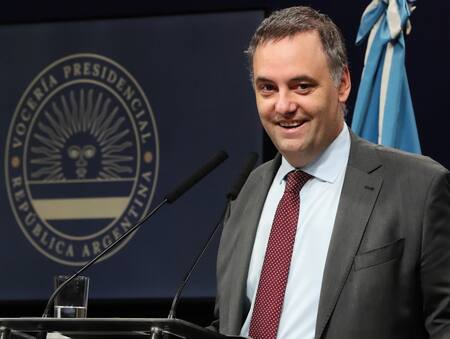 Manuel Adorni, vocero presidencial. Foto: presidencia