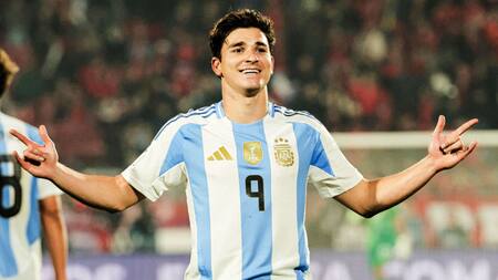 Julián Álvarez, Selección Argentina. Foto: NA / X @Argentina