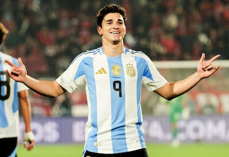 Julián Álvarez, Selección Argentina. Foto: NA / X @Argentina