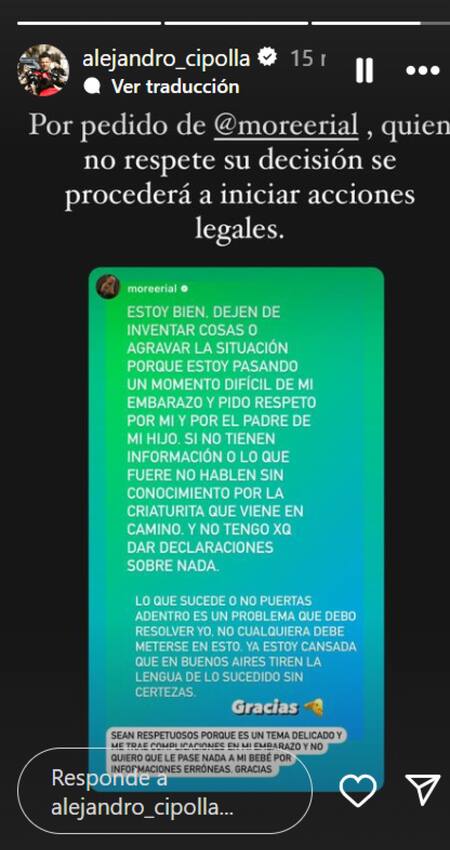 El pedido el abogado de Morena Rial. Foto: Instagram.