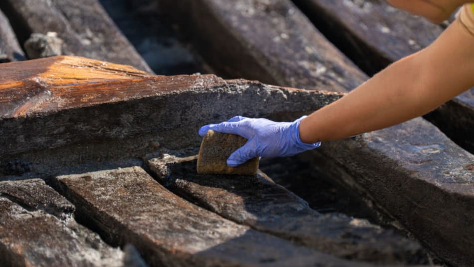 Encuentran restos de gran barco medieval en Barcelona. Foto: Ayuntamiento de Barcelona.