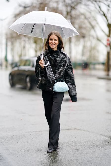 Look lluvia, moda. Fuente: Pinterest