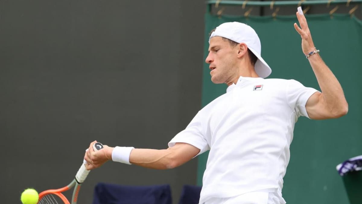 Diego Schwartzman en Wimbledon. Foto: EFE.