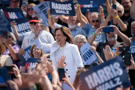 Kamala Harris, candidata a presidenta de Estados Unidos. Foto: Reuters