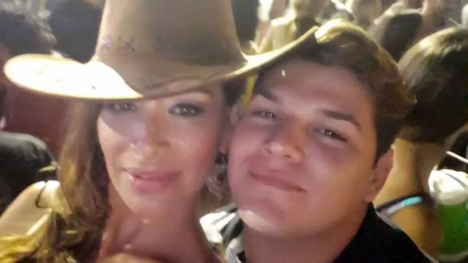 Noelia La Gata junto a Emmanuel. Foto: redes sociales.