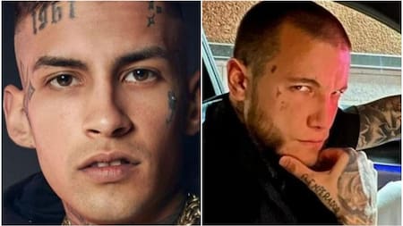 L-Gante y Alex Caniggia. Fotos: NA.