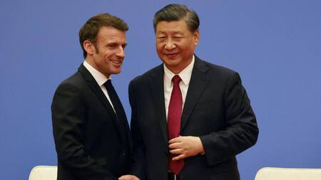 Emmanuel Macron y Xi Jinping. Foto: Reuters.