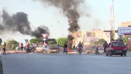 Enfrentamientos en Túnez. Foto: Reuters.