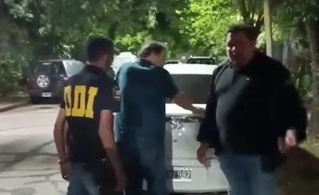 Detención del hijo de la mujer de 91 años asesinada en San Isidro. Foto: Captura de video.
