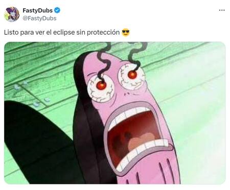 Memes sobre el eclipse solar. Foto: X.