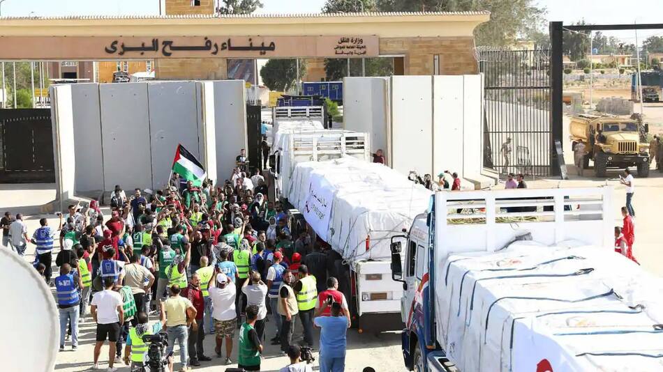 Ayuda humanitaria en Gaza. Foto: EFE